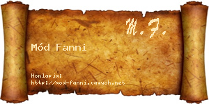 Mód Fanni névjegykártya